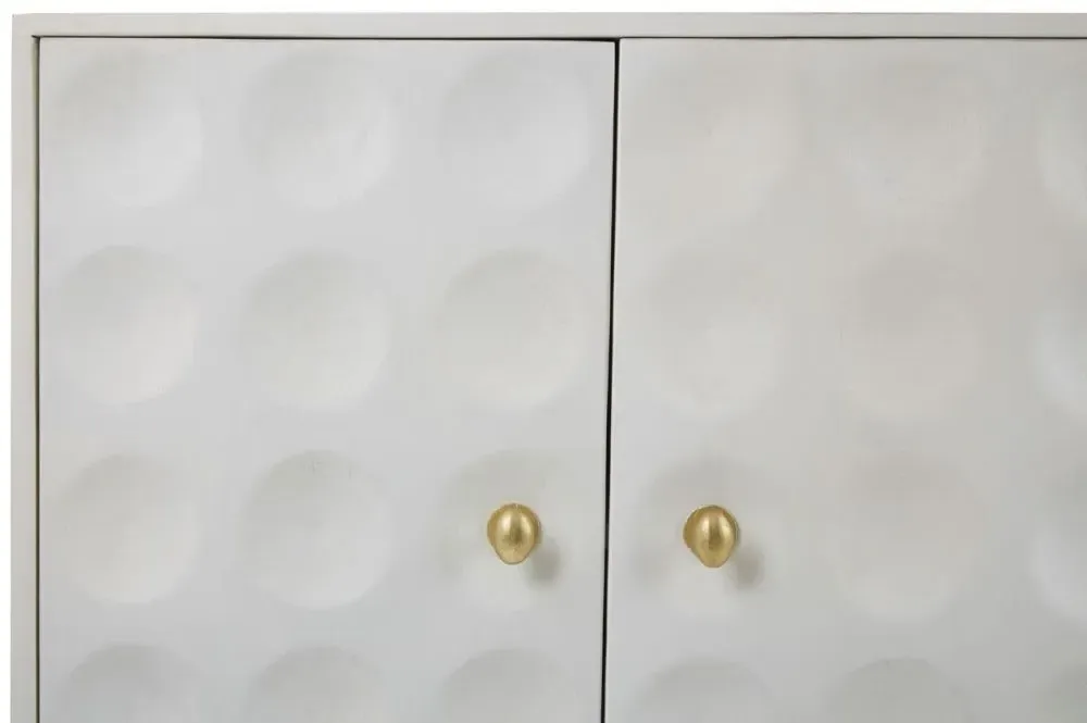 Satara 4 Door Sideboard - White, Mango Wood