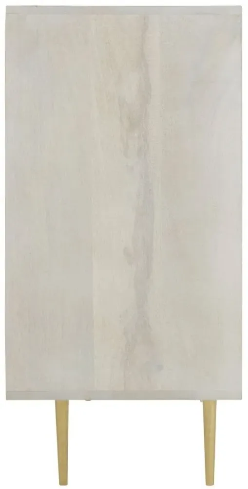 Satara 4 Door Sideboard - White, Mango Wood