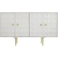 Satara 4 Door Sideboard - White, Mango Wood