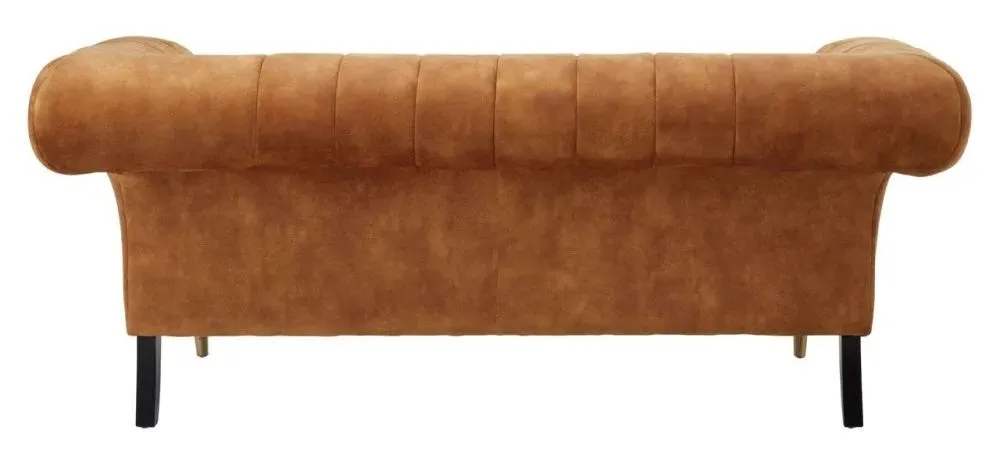 Siena 2-Seater Chesterfield Sofa - Brown, Velvet