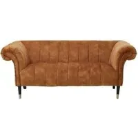 Siena 2-Seater Chesterfield Sofa - Brown, Velvet