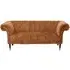 Siena 2-Seater Chesterfield Sofa - Brown, Velvet