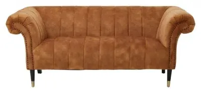 Siena 2-Seater Chesterfield Sofa - Brown, Velvet image