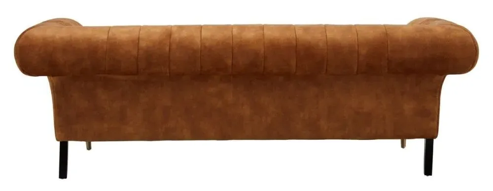 Siena 3-Seater Chesterfield Sofa - Brown, Velvet