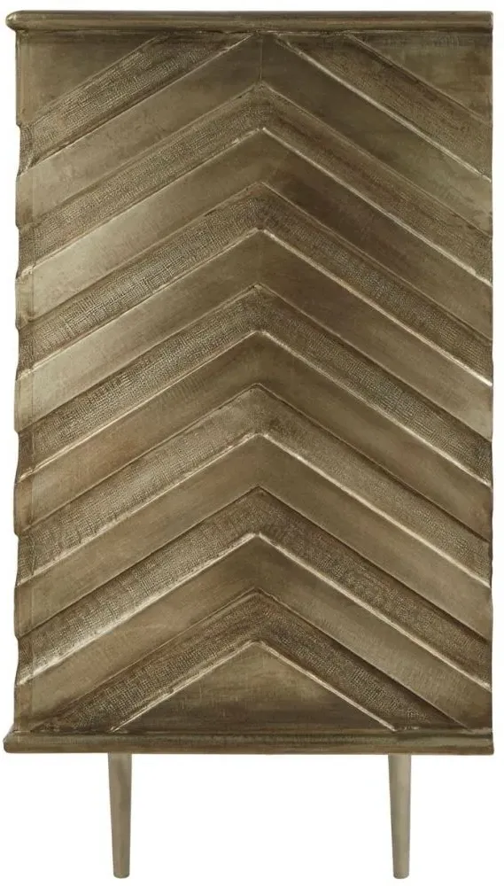 Sirsa 4 Door Large Sideboard - Silver Metallic