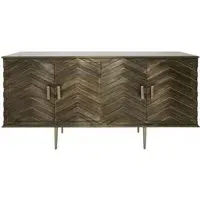 Sirsa 4 Door Large Sideboard - Silver Metallic