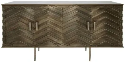 Sirsa 4 Door Large Sideboard - Silver Metallic image