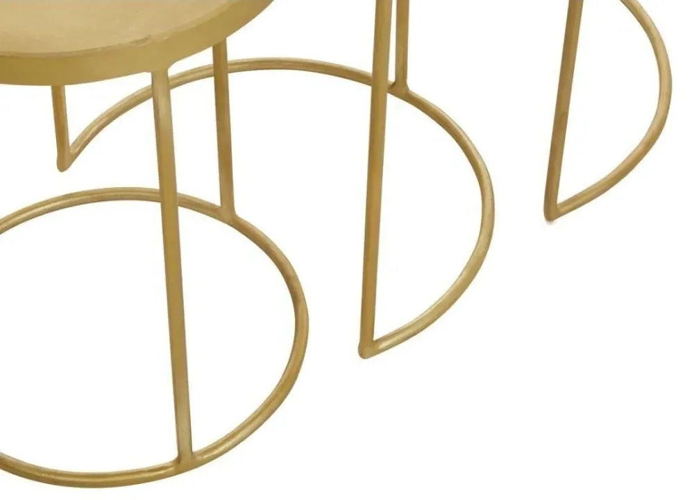 Suar Nest of 3 Tables - Gold