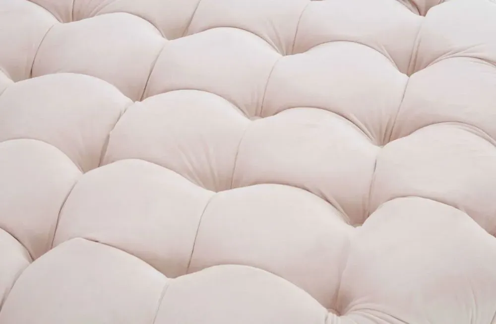 Suri Round Tufted Footstool - Pink