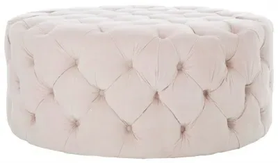 Suri Round Tufted Footstool - Pink image