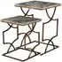 Templar 2 Tier Tables - Grey, Marble