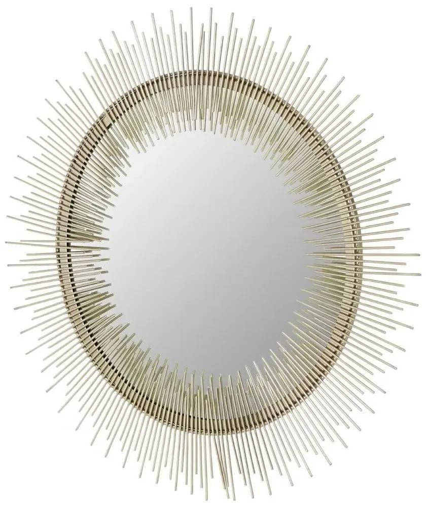 Templar Pewter Spoke Wall Mirror - Silver