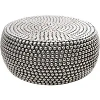Templar Round Beaded Coffee Table - Silver