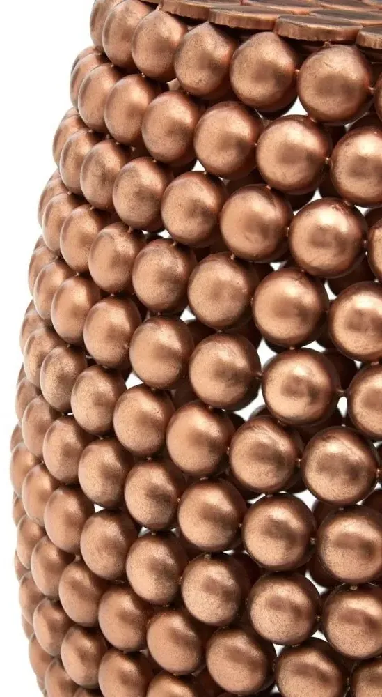Templar Round Beaded Stool - Copper