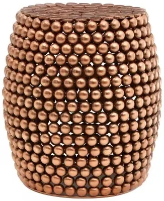 Templar Round Beaded Stool - Copper image
