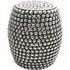Templar Round Beaded Stool - Silver