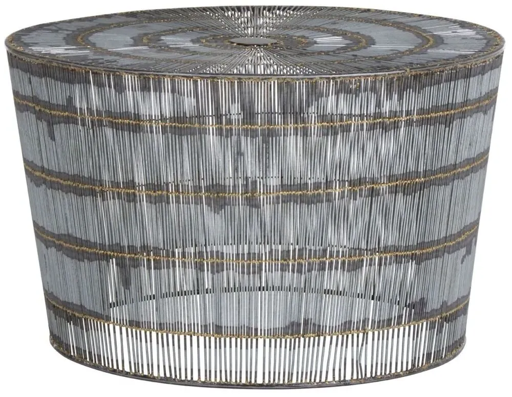 Templar Round Coffee Table - Silver