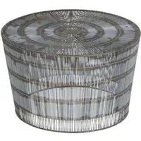 Templar Round Coffee Table - Silver