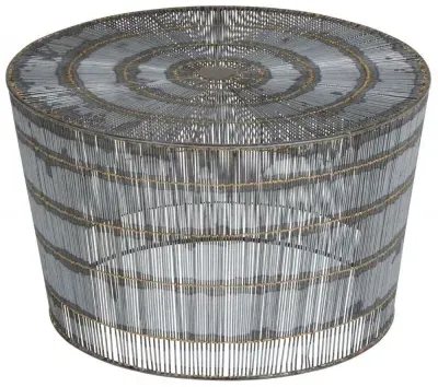 Templar Round Coffee Table - Silver image