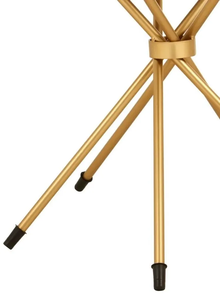 Templar Round Side Table - Black, Marble