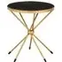 Templar Round Side Table - Black, Marble