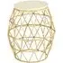 Templar Round Side Table - Gold, Stone