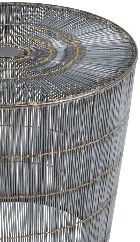 Templar Round Side Table - Silver