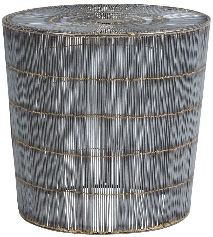 Templar Round Side Table - Silver