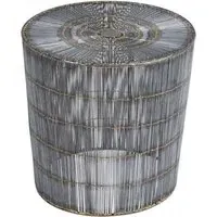 Templar Round Side Table - Silver