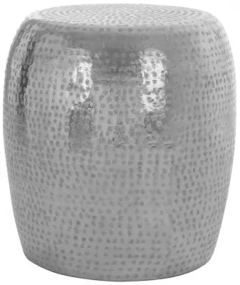 Templar Round Stool - Silver, Aluminium image