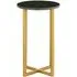Templar Round Tall Side Table - Green, Marble