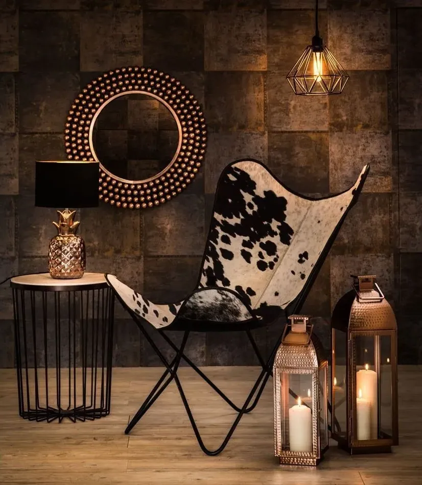 Templar Round Wall Mirror with Beaded Frame - Copper