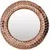 Templar Round Wall Mirror with Pebble Frame - Copper