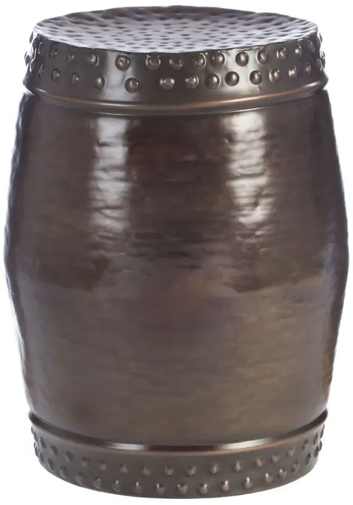 Templar Set of 2 Drum Side Tables - Rustic Brown