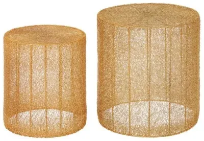 Templar Set of 2 Round Side Tables - Gold image