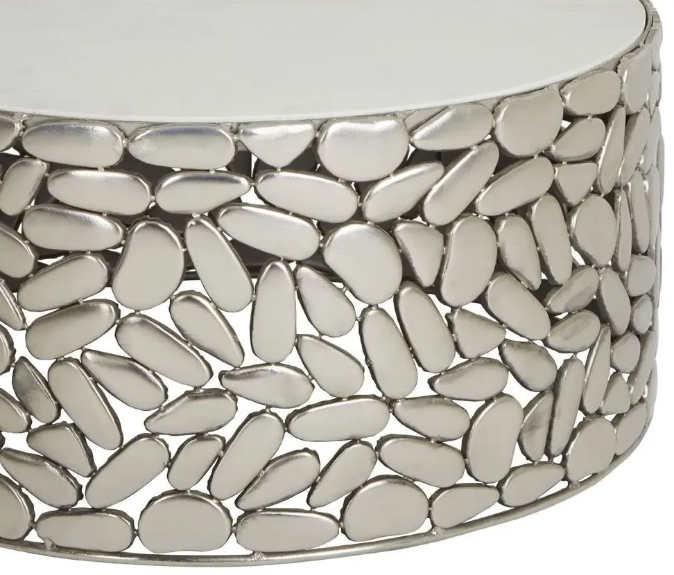 Templar Set of 2 Round Side Tables - Pewter