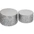 Templar Set of 2 Round Side Tables - Pewter