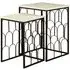 Templar Set of 2 Round Side Tables - White, Marble