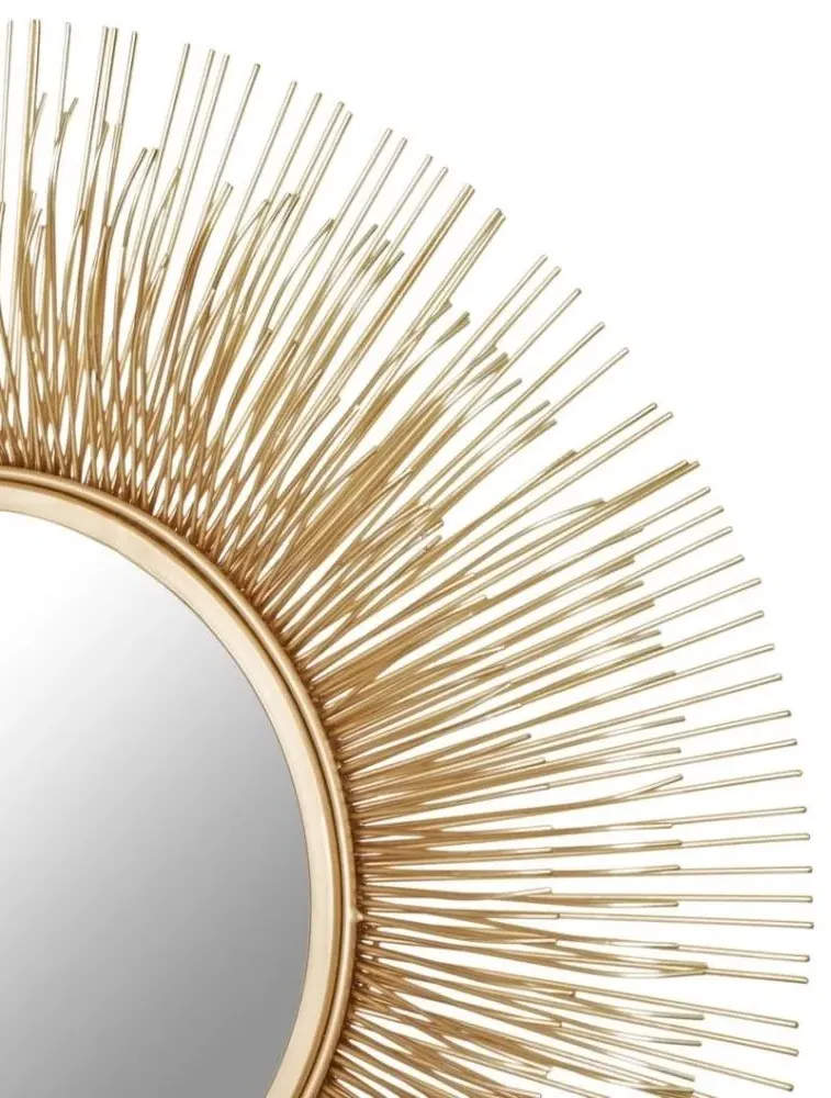 Templar Sunburst Wall Mirror - Gold