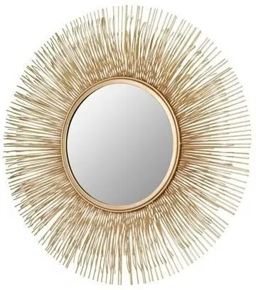 Templar Sunburst Wall Mirror - Gold
