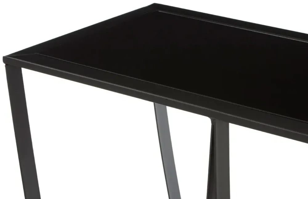 Trento Console Table - Black, Glass