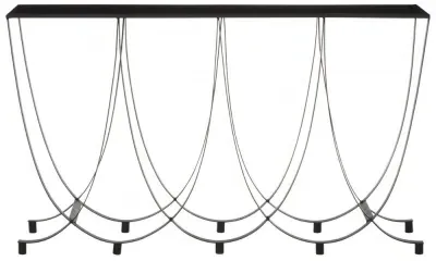 Trento Console Table - Black, Glass image