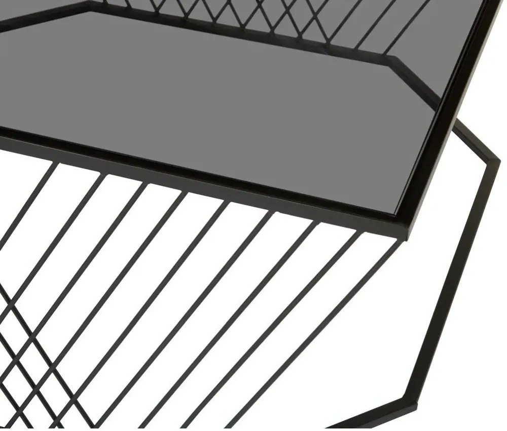 Trento Glass Coffee Table - Black