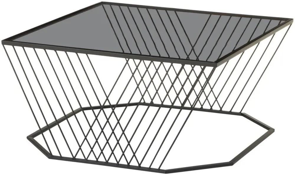 Trento Glass Coffee Table - Black