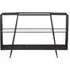 Trento Glass Console Table - Black, Metal