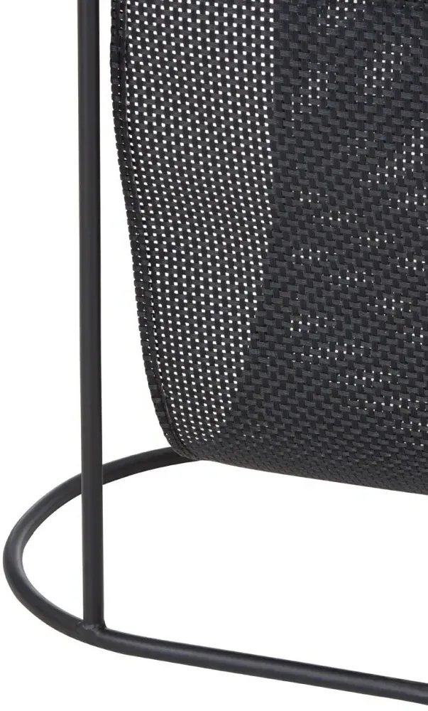 Trento Glass Mesh Side Table - Black