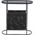 Trento Glass Mesh Side Table - Black