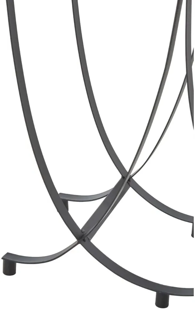 Trento Glass Side Table - Grey