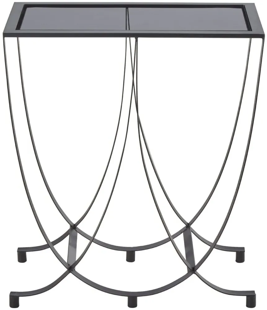 Trento Glass Side Table - Grey