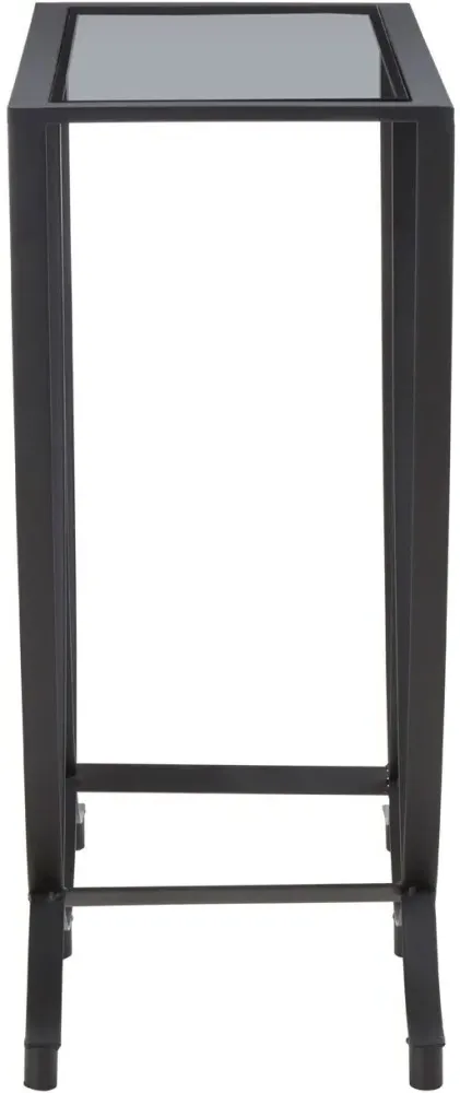 Trento Glass Side Table - Grey